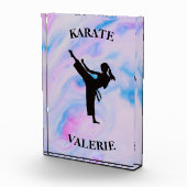 Girls Karate Pastel Swirl Fotoblokken (Rechts)
