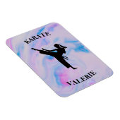 Girls Karate Pastel Swirl Magneet (Rechterzijde)
