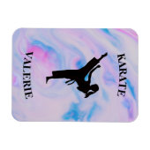 Girls Karate Pastel Swirl Magneet (Horizontaal)