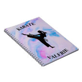 Girls Karate Pastel Swirl Notitieboek (Rechterzijde)