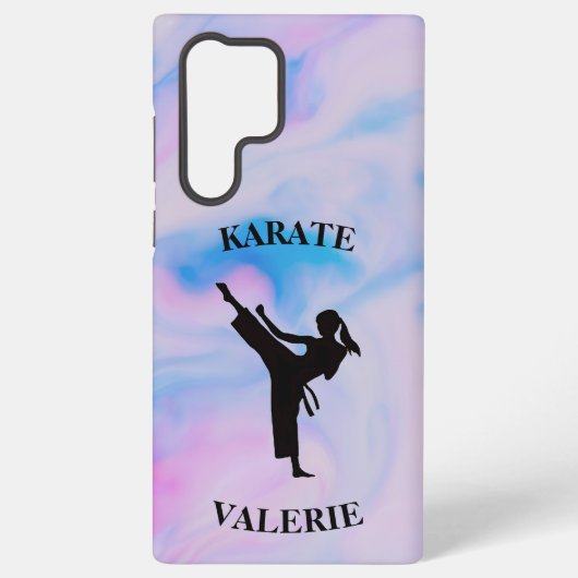 Girls Karate Pastel Swirl Samsung Galaxy Hoesje (Achterkant)
