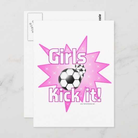 Girls Kick Briefkaart (Voorkant / Achterkant)