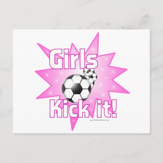 Girls Kick Briefkaart (Voorkant)