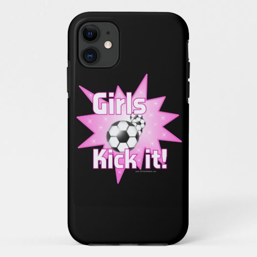 Girls Kick it Soccer Case-Mate iPhone Case (Achterkant)