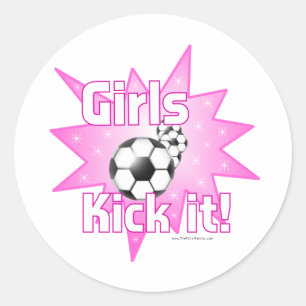 Girls Kick Ronde Sticker