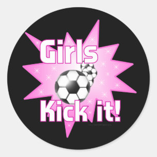 Girls Kick Ronde Sticker