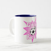 Girls Kick Tweekleurige Koffiemok (Voorkant links)