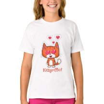 Girl's Kitten Cotton T-Shirt | Kinderen kleding
