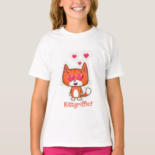 Girl's Kitten Cotton T-Shirt   Kinderen kleding
