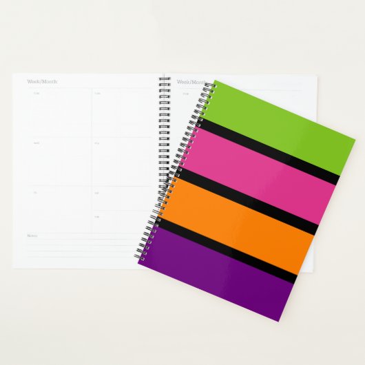 Girl's kleurrijke streep planner (Display)