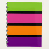 Girl's kleurrijke streep planner (Voorkant)