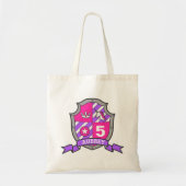 Girls knight shield gepersonaliseerde bibliotheekt tote bag (Voorkant)