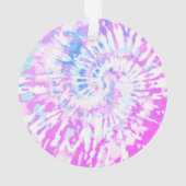 Girls Lacrosse Bright Pink Tie Dye Ornament (achterkant)