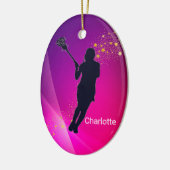 Girls Lacrosse Dominant Defender Ornament (Links)