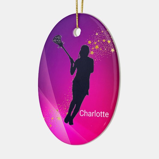 Girls Lacrosse Dominant Defender Ornament (Links)