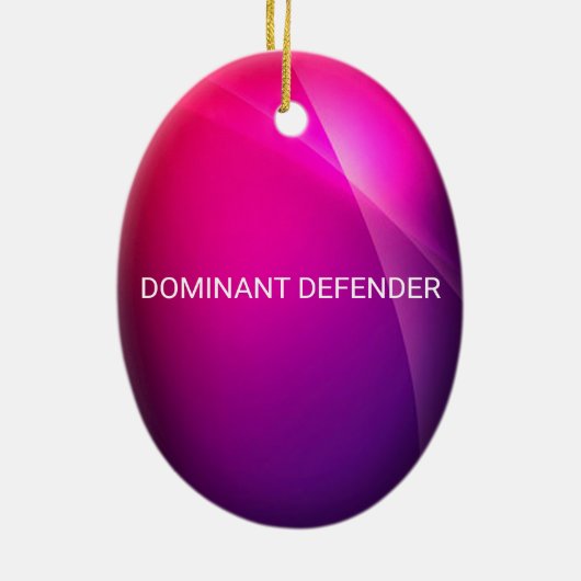 Girls Lacrosse Dominant Defender Ornament (Achterkant)