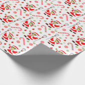 Girls Lacrosse Holiday Gift Cadeaupapier (Hoek)