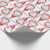 Girls Lacrosse Holiday Gift Cadeaupapier (Hoek)