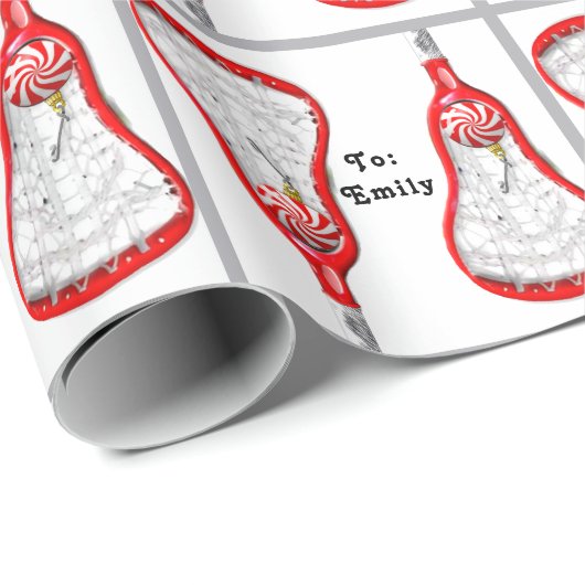 Girls Lacrosse Holiday Gift Cadeaupapier (Rol Hoek)