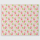 Girls Lacrosse kerstfeestcadeau Cadeaupapier (Vlak)