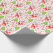 Girls Lacrosse kerstfeestcadeau Cadeaupapier (Hoek)