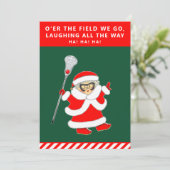 Girls Lacrosse-kerstkaarten Feestdagenkaart (Staand voorkant)