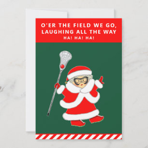 Girls Lacrosse-kerstkaarten Feestdagenkaart