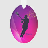 Girls Lacrosse Ornament (voorkant)