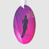 Girls Lacrosse Ornament (voorkant)