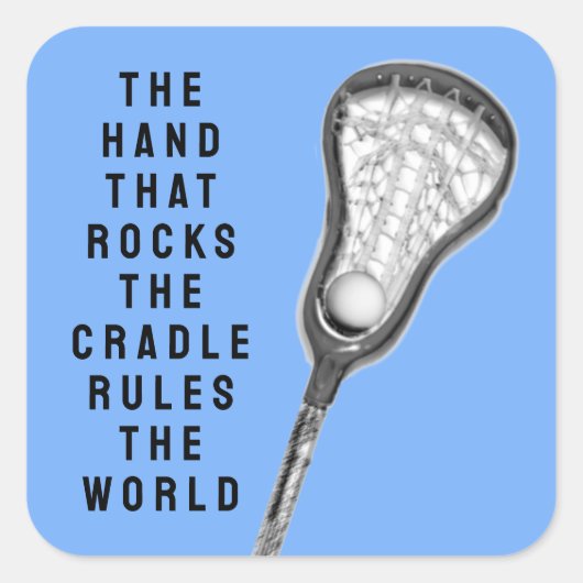 Girls Lacrosse Quote Vierkante Sticker (Voorkant)