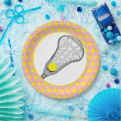 Girls Lacrosse Team Red Papieren Bordje (Feest)