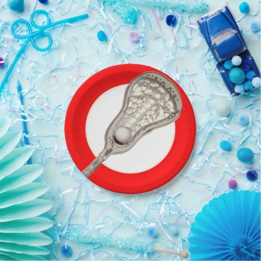 Girls Lacrosse Team Red Papieren Bordje (Feest)