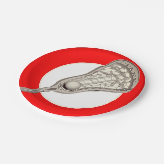 Girls Lacrosse Team Red Papieren Bordje (Gekanteld)