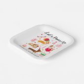 Girl's Let's Pawty Party Ready Dogs Verjaardag Papieren Bordje (Gebogen)