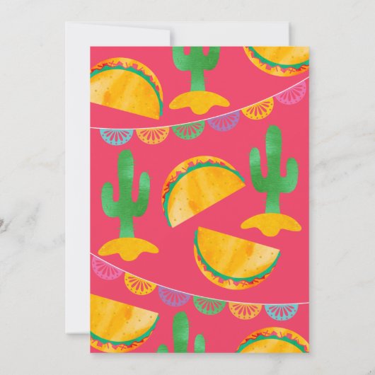 Girls Let's Taco over een verjaardagsuitnodiging v Kaart (Achterkant)