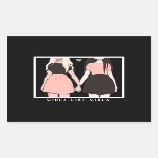 girls like girls rechthoekige sticker