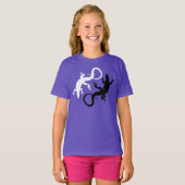 Girl's Lizard T-shirt Organic Lizard Art Shirt (Voorkant volledig)