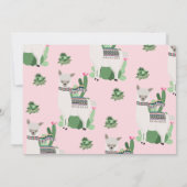 Girls Llama Photo Birthday Invitation Kaart (Achterkant)