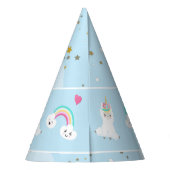 Girls Llamacorn Unicorn Happy Birthday Feesthoedjes (Achterkant)