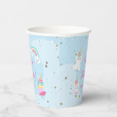 Girls Llamacorn Unicorn Happy Birthday Papieren Bekers (Rechts)