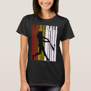 Girls Love Baseball Birthday Retro Distress T-shirt