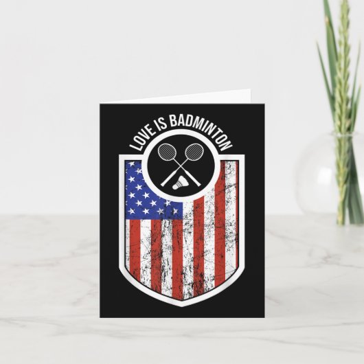 Girls Love is badminton sportspeler geschenken USA Kaart (Voorkant)