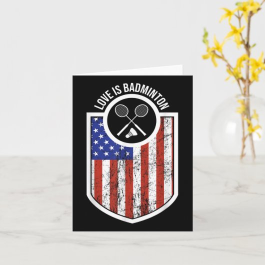 Girls Love is badminton sportspeler geschenken USA Kaart (Gele Bloem)