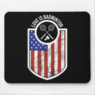 Girls Love is badminton sportspeler geschenken USA Muismat