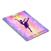 Girls Love of Dance Ballerina Notitieboek (Rechterzijde)