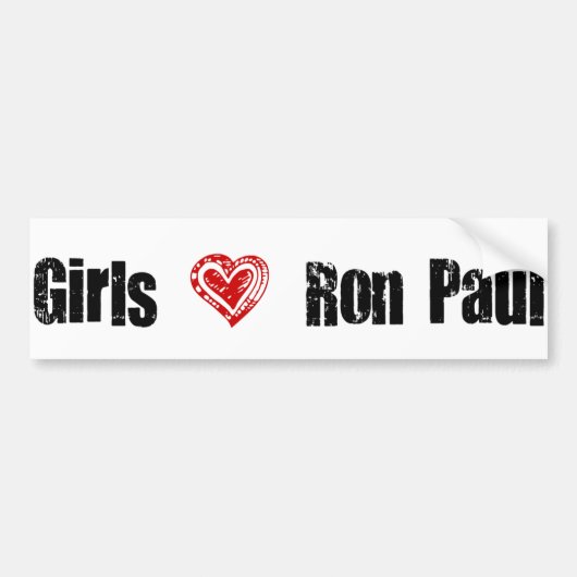 Girls Love Ron Paul Bumpersticker (Voorkant)