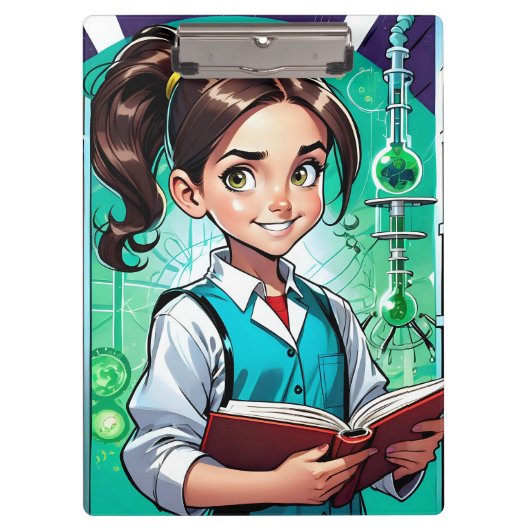 Girls Love Science! Klembord (Voorkant)