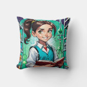 Girls Love Science! Kussen (Voorkant)