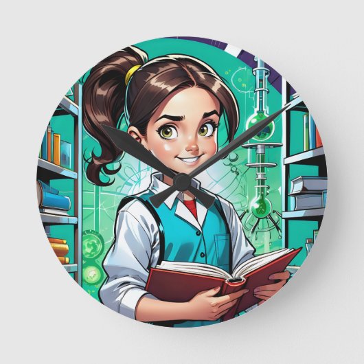 Girls Love Science! Ronde Klok (Voorkant)
