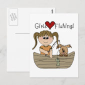 Girls Love Vist Briefkaart (Voorkant / Achterkant)